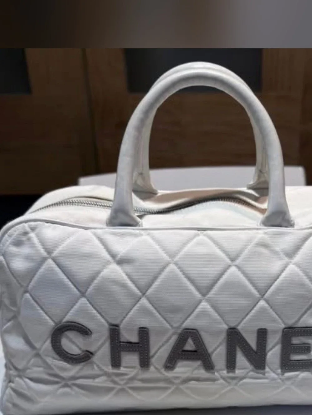 Chanel White Bowler Bag